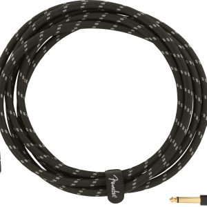 FENDER DELUXE SERIES INSTRUMENT CABLE, BLACK TWEED, 10'