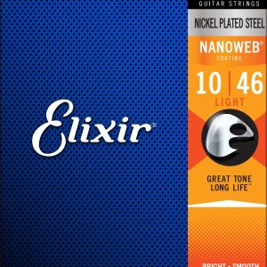 Elixir Nano Web Electric Guitar Strings Light
