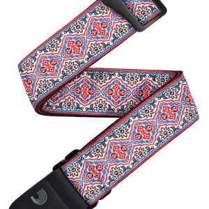 D'ADDARIO ECO COMFORT PERSIAN WOVEN WHITE GUITAR STRAP