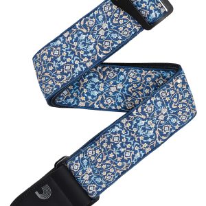 D'ADDARIO ECO COMFORT PERSIAN WOVEN BLUE GUITAR STRAP