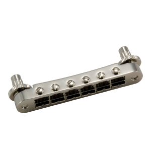 GROVER TUNE-O-MATIC GUITAR BRIDGE NICKEL (NOTCHED)