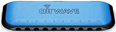 SUZUKI AIRWAVE 10 HOLE DIATONIC HARMONICA, KEY OF C, BLUE
