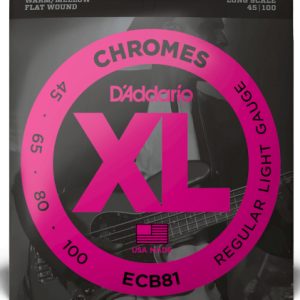 D'ADDARIO BASS STRING SET CHROMES XL WARM/MELLOW FLATWOUND