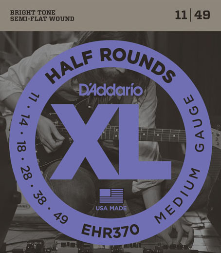 D'ADDARIO XL HALF ROUNDS ELECTRIC GUITAR STRING SET