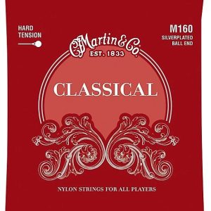 Martin M160 Classical Hard Tension Silver Plated Ball Ended Guitar Strings