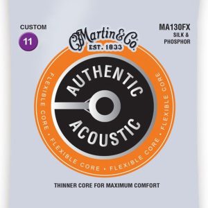 Martin MA130FX Authentic Acoustic Flexible Core Silk and Phosphor Guitar Strings