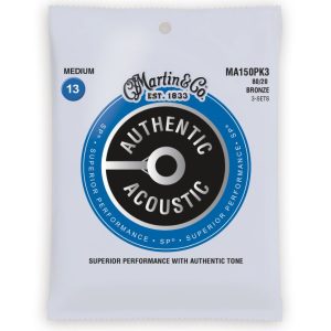 Martin MA150 Authentic Acoustic SP 80/20 Bronze Medium Guitar Strings
