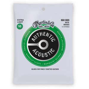 Martin MA180S Authentic Acoustic Marquis Silked 80/20 Bronze Extra Light Guitar Strings