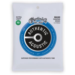 Martin MA500 Authentic Acoustic SP 92/8 Phosphor Bronze Extra Light Guitar Strings