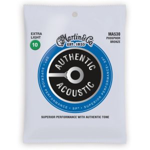 Martin MA530 Authentic Acoustic SP 92/8 Phosphor Bronze Extra Light Guitar Strings