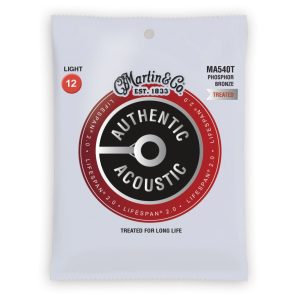 Martin MA540T Authentic Acoustic Lifespan 92/8 Phosphor Bronze Light Guitar Strings