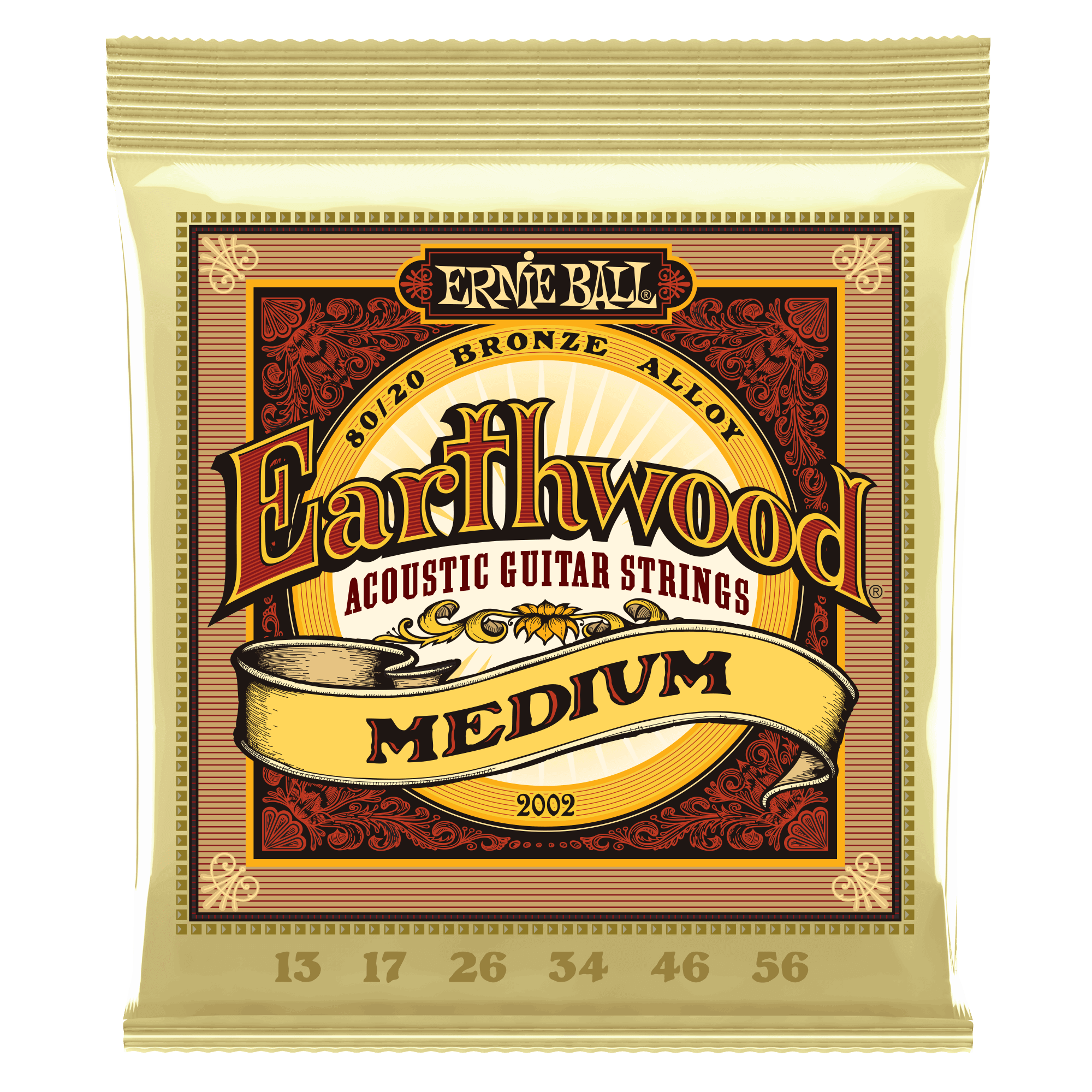 Earthwood Medium 80/20 Bronze Acoustic Guitar Strings - 13-56 Gauge