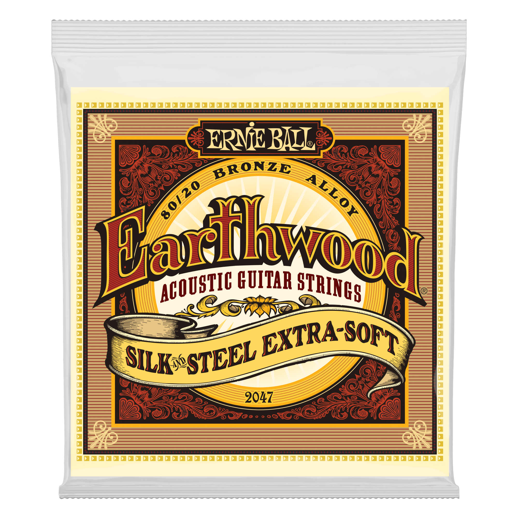 Earthwood Silk & Steel Extra Soft 80/20 Bronze Acoustic Guitar Strings - 10-50 Gauge
