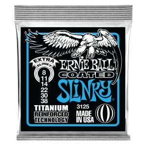 Extra Slinky Coated Titanium RPS Electric Guitar Strings - 8-38 Gauge