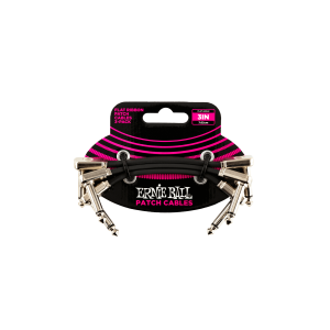 3" Flat Ribbon Patch Cable 3-Pack - Black