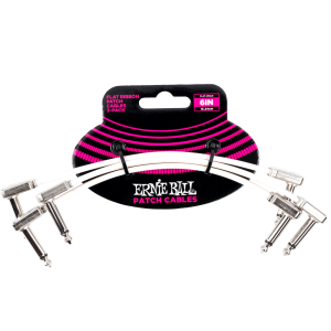 6" Flat Ribbon Patch Cable White 3-Pack - White