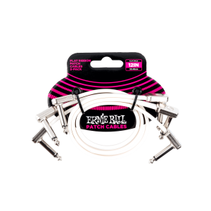 12" Flat Ribbon Patch Cable White 3-Pack - White