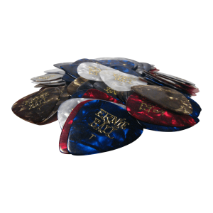 Thin Assorted Color Pearloid Cellulose Picks bag of 144