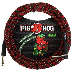 PIG HOG VINTAGE SERIES INSTRUMENT CABLE, 20FT, TARTAN PLAID