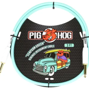 Pig Hog  "Seafoam Green" 3ft  Patch Cables