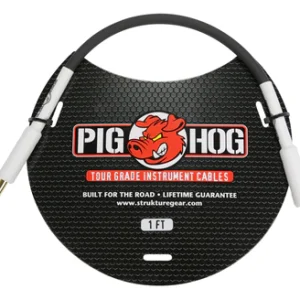 Pig Hog 1ft 1/4" - 1/4" 8mm Inst Cable