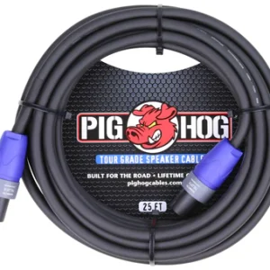 Pig Hog 25ft Speaker Cable, (14 gauge wire) SPKON to SPKON
