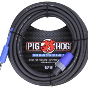 Pig Hog 50ft Speaker Cable, SPKON to 1/4" (14 gauge wire)