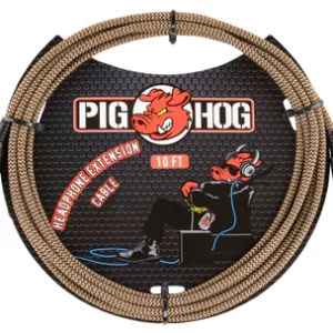 10ft Headphone Extension Cable, 1/4", “Tuscan Brown”