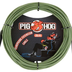 25ft Headphone Extension Cable, 1/4", “Jamaican Green”