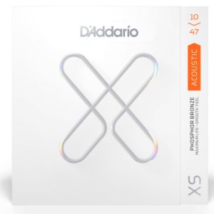 D'ADDARIO XS PHOSPHOR BRONZE GUITAR STRING SET, EXTRA LIGHT